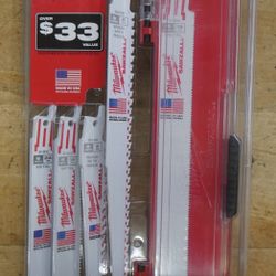 Milwaukee Wood & Metal Cutting Bi-Metal Reciprocating Saw Blade 10 Piece Set. new 