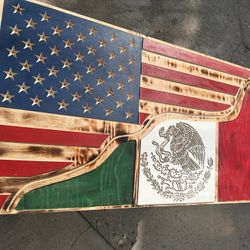 46x23 Usa Mexico Flag 