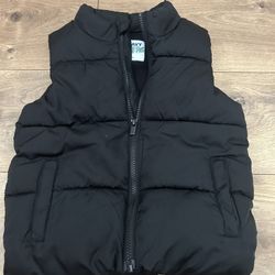 Puffer Vest Old Navy black boys girls kids quilted jacket unisex  small 5T