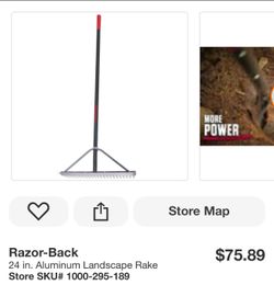 Heavy duty  Razor-Back 24 in. Aluminum Landscape Rake