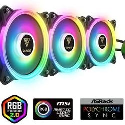GAMDIAS CHIONE P2-360R, RGB Gaming Cooler, 3mm x 47mm Trio Ring Fan, MB Sync (CHIONE P2-360R)