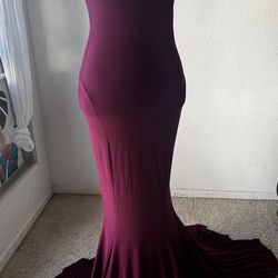 Norma Kamali  Low Back Slip Mermaid Fishtail Gown Black 36/S. RN47494