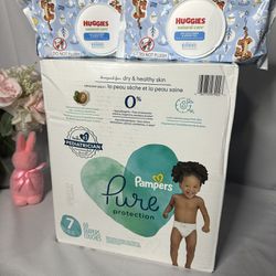 Pampers size 7 + wipes $35 for all 