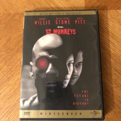12 MONKEYS DVD Bruce Willis Brad Pitt Terry Gilliam sci-fi movie film