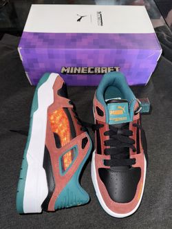 PUMA Slipstream x Minecraft Low Nether Sneakers Size 5 Kids Youth Boys