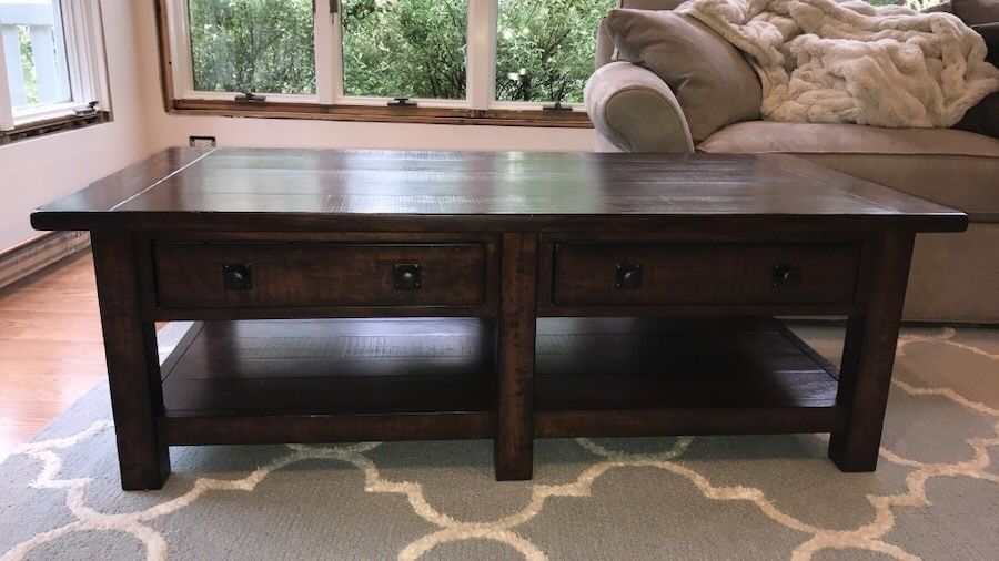 Pottery Barn Benchwright Rectangular Coffee Table - Rustic Mahogany