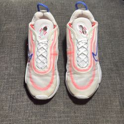 Nike Air Max 2090 White Racer Blue Crimson Sneakers CT1290-100 Womens US 7.5 Nice