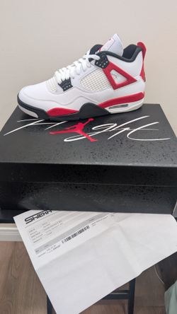 Jordan 4 Retro White Fire Red Black