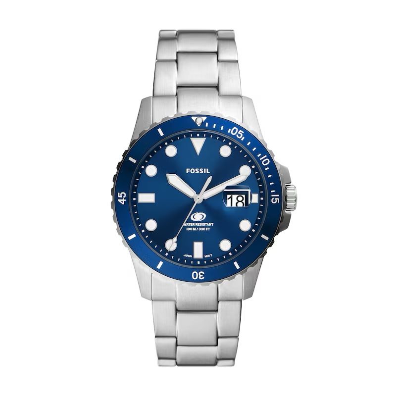 Silver Fossil Watch