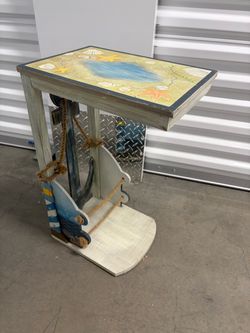 Nautical Anchor C-Shaped Side Table