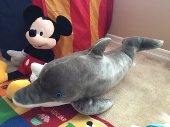 Giant Sea World dolphin stuffed toy