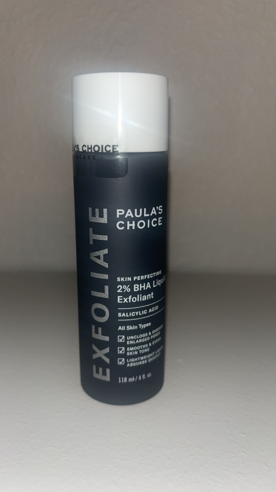 Paulas Choice--SKIN PERFECTING 2% BHA Liquid Salicylic Acid Exfoliant--Facial Exfoliant for Blackheads, Enlarged Pores, Wrinkles & Fine Lines, 4 oz Bo