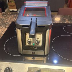 T-Fal - FR600D51 T-Fal Odorless Stainless Steel Lean Deep Fryer With Filtration System, 3.5-Liter, Silver Odorless Filtration System