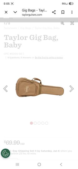BABY TAYLOR BACKPACK PADDED GUITAR CASE - LN