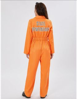 Orange State Penitentiary Prisoner Costume Jumpsuit