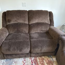Ashley love seat And Sofa Chair Reclining
