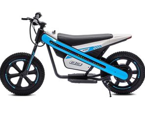 MOOITZ 24V Electric Bike for Kids, Kids Electric Bike with 300W Motor, Flashing LED Lights, 2 Speed Settings, Music Function, Electric Dirt Bike for K