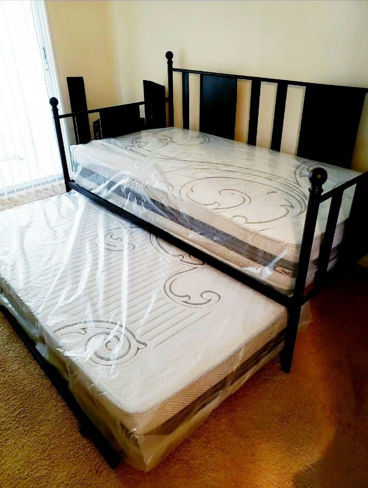 NEW TWIN MATTRESS. Bed frame is not available. Take it home the same day 👍