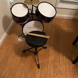 Drum Set For Kids 4 Piece Set With Chair And Stix