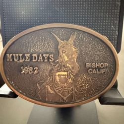 Bishop Ca Buckle Mule Days 1983 $25