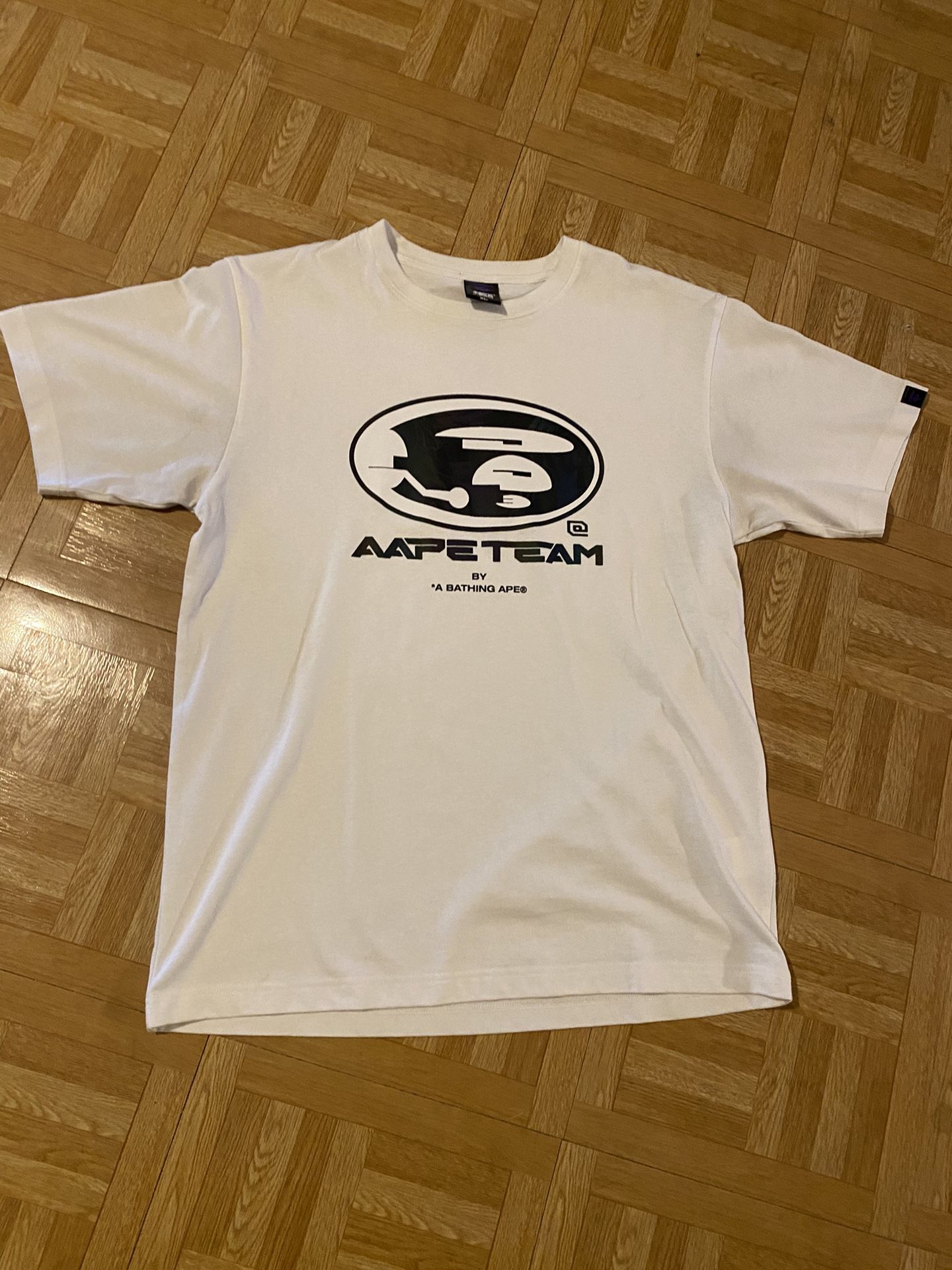White And Black Aape Team Shirt