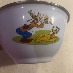 Vintage Disney Goofy & Pluto Cereal Bowl