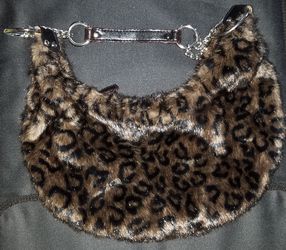 Leopard print hobo bag