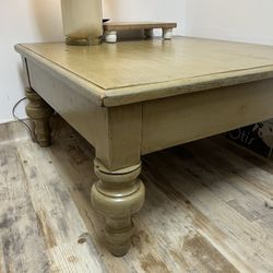 Wooden Wood Solid Coffee Table Huge