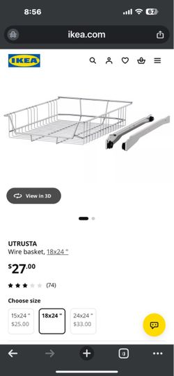 UTRUSTA 18x24” wire basket from IKEA
