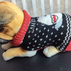 Dog Santa Jaws Ugly Christmas Sweater Size Small