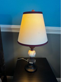Bedside Table and Lamp