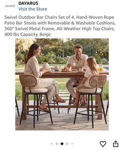 Outdoor swivel barstools
