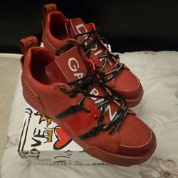 Dolche And Gabbana Portofino sneakers in calfskin and patent leather