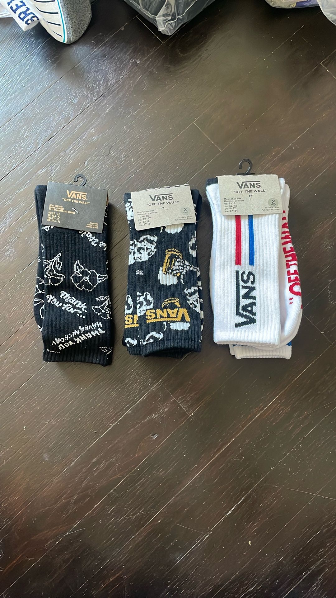 Vans Crew Socks Men’s 9-13