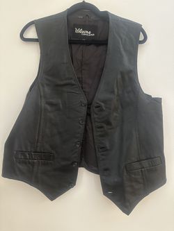 Wilsons Black Suede & Leather Men’s Genuine Leather Vest – Size 44