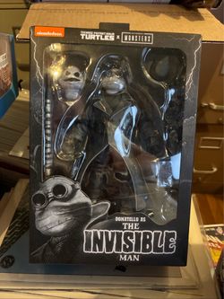 NECA Teenage Mutant Ninja Turtles X Monsters Donatello As The Invisible Man New