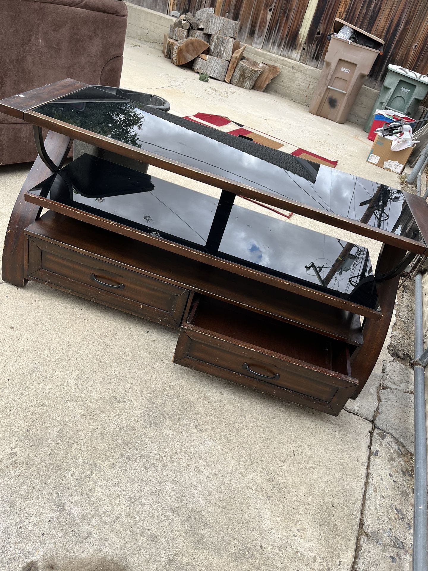 Glass TV Stand