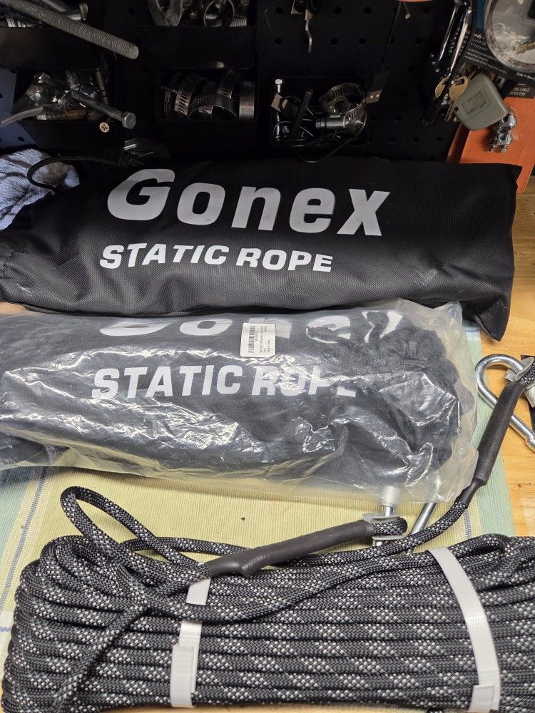Gonex 10.5 mm Static Climbing Rope 20M(64ft) 2 pieces