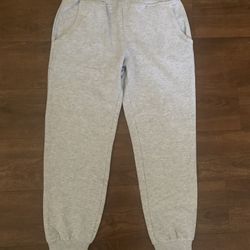 Ambiance Women Light Gray Track Jogger Sweat Pants With Elastic Cuffs Size Medium NWOT