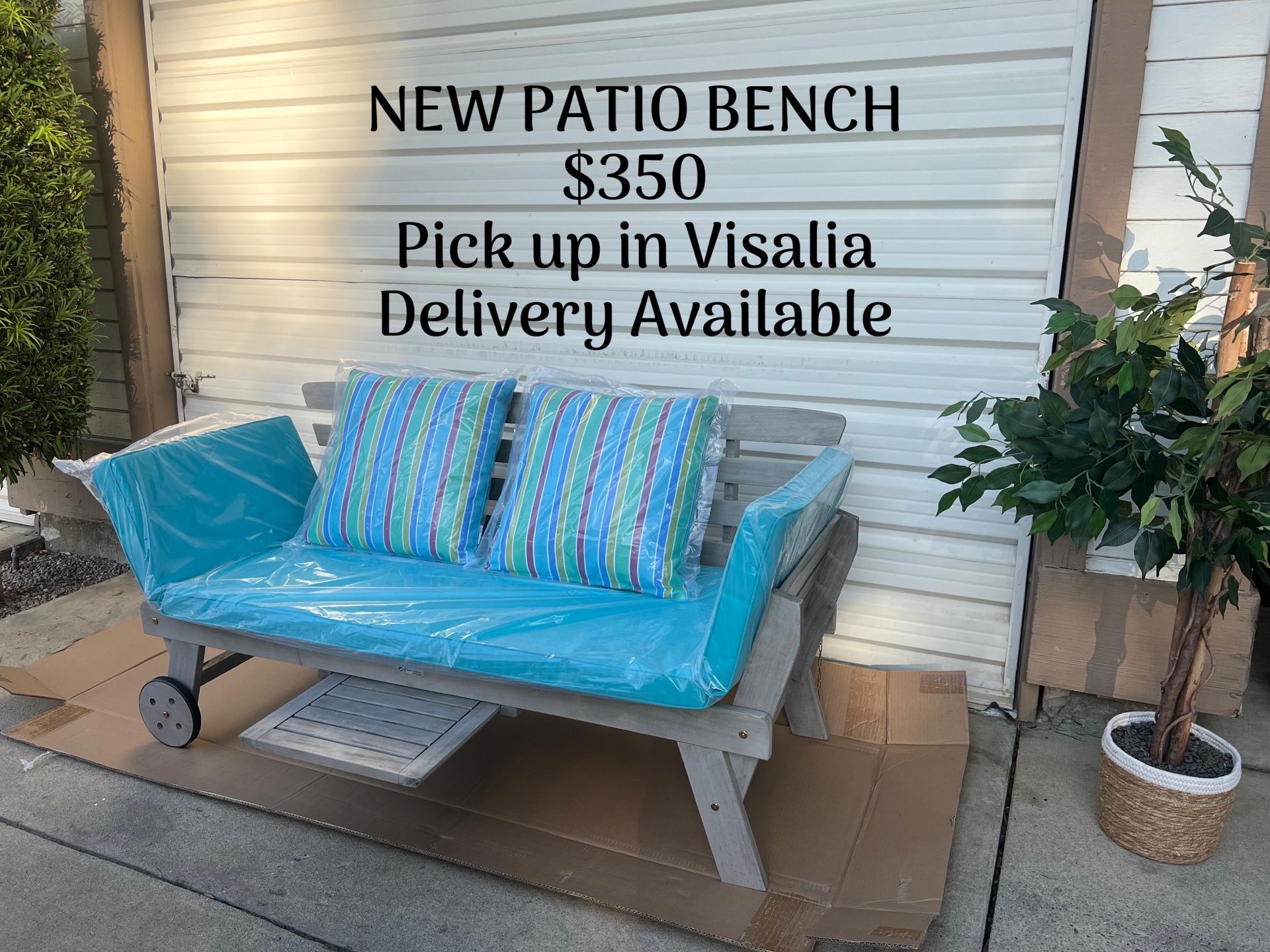 NEW PATIO CONVERTIBLE BENCH