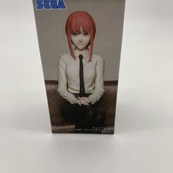 SEGA Chainsaw Man Makima Sitting Noodle Stopper Perching Anime Figure Toy Statue