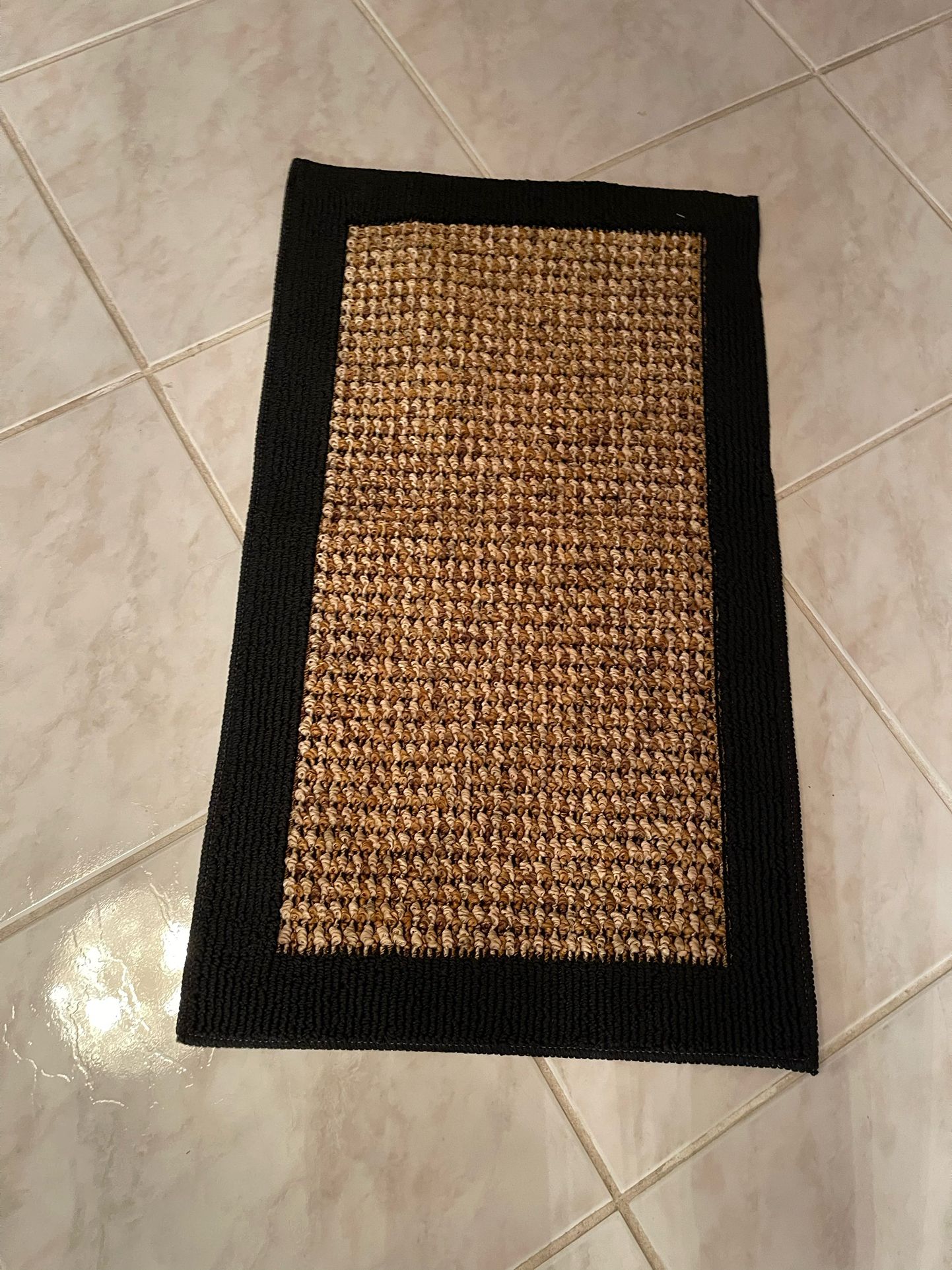Black Tan Gold Berber Rug