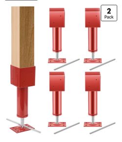 Lasnten 2 Pcs 4.5x4.5 Screw Jack Post 14.5" - 18.5" Height Range 24700 lbs Load Capacity Adjustable Temporary House Jacks for Leveling Flooring Baseme