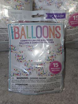 15 pcs. Confetti Linking 12"  Balloons 🎈 Pack $2 each pack (Price Is Firm)