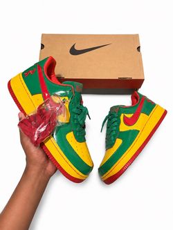 Green/Yellow/Red Lil Yachty AF1 — $250