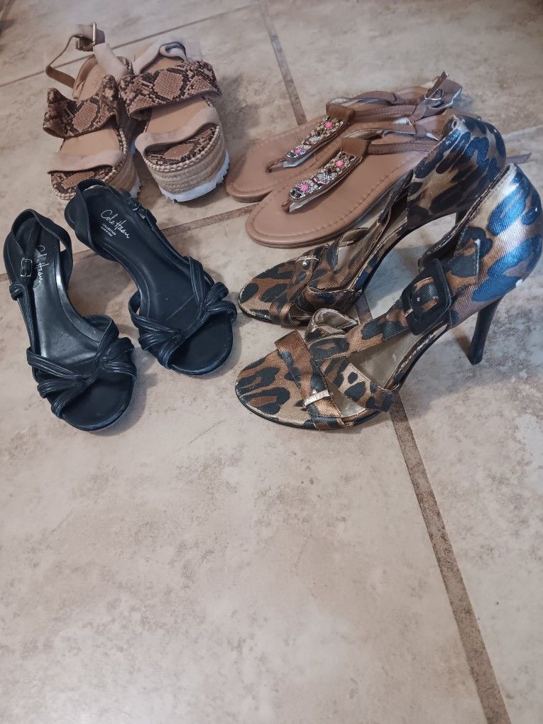 Women's Sandals, Wedges And High Heel Shoes Size 7