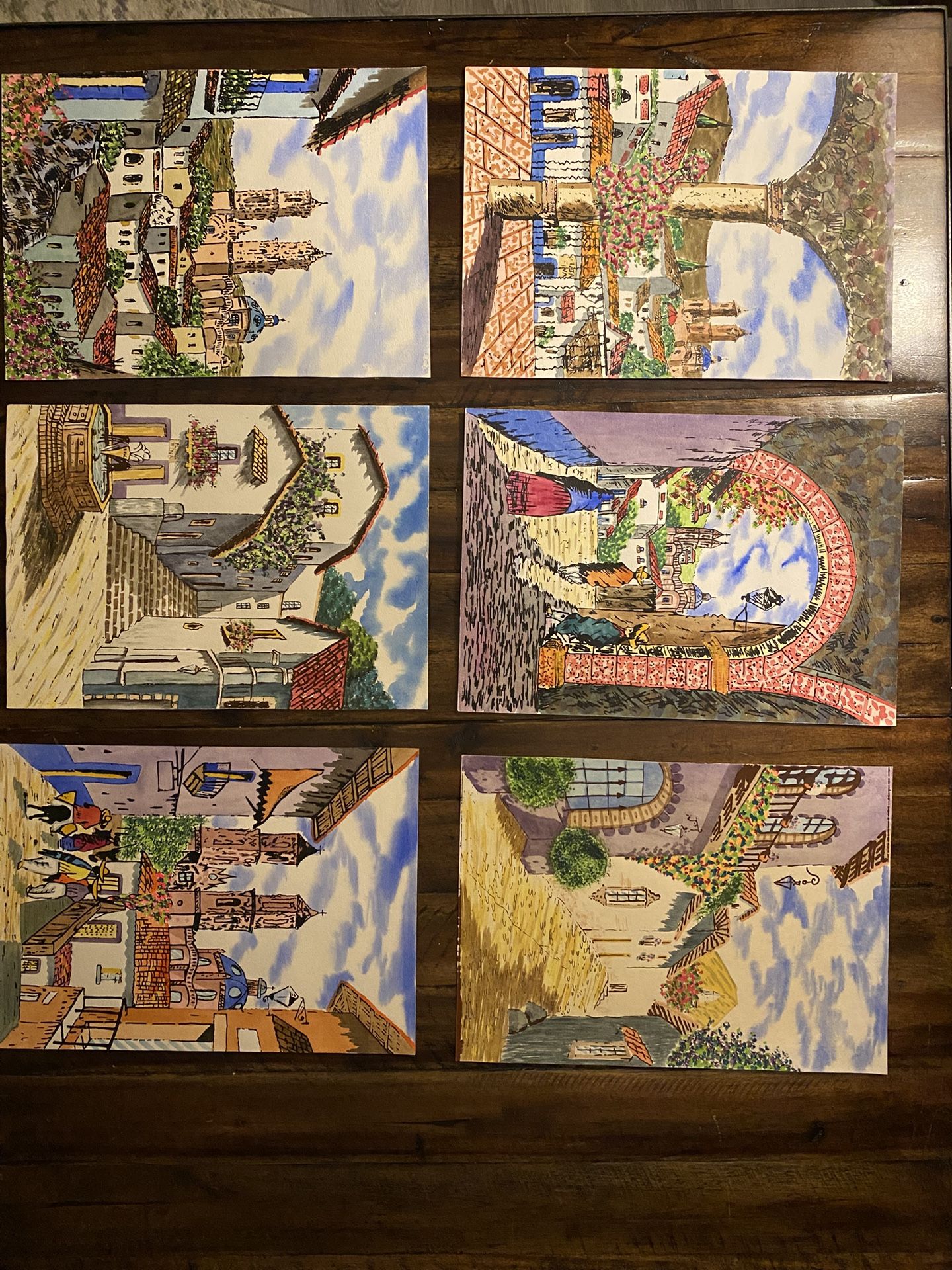 A . Meija Inspired Vintage Watercolors Taxco, Mexico