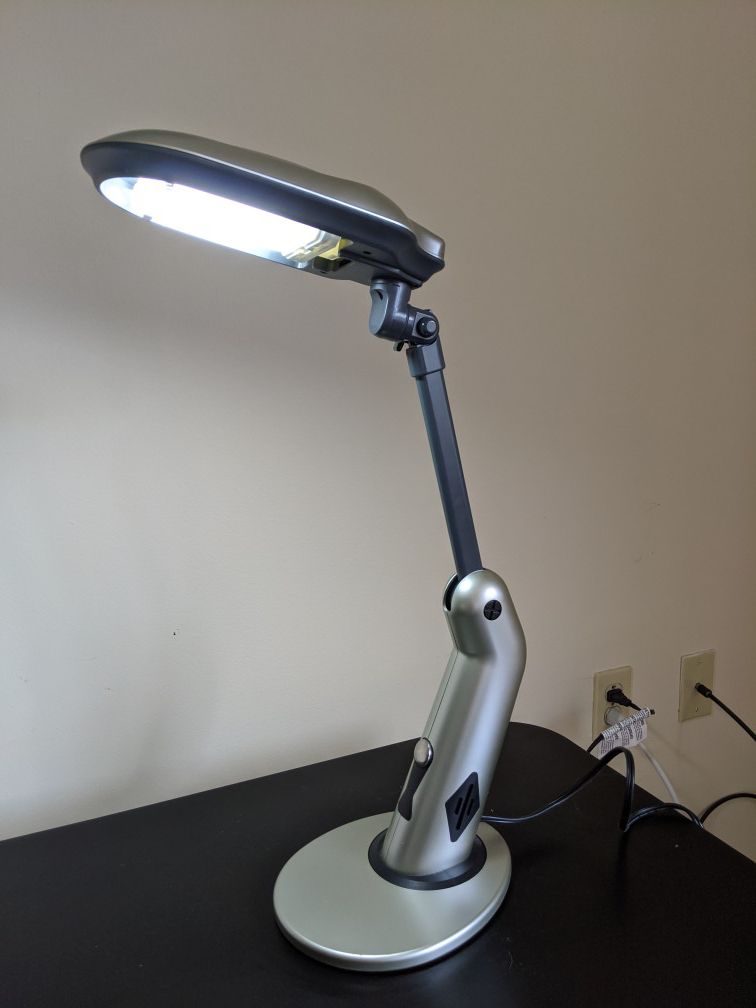 Desk Lamp (Bulb Included)-- Natural Full Spectrum Sun Light. Simulates Daylight. Touch On/Off Switch 27 Watts
