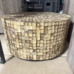 Brown Round Coffee Table