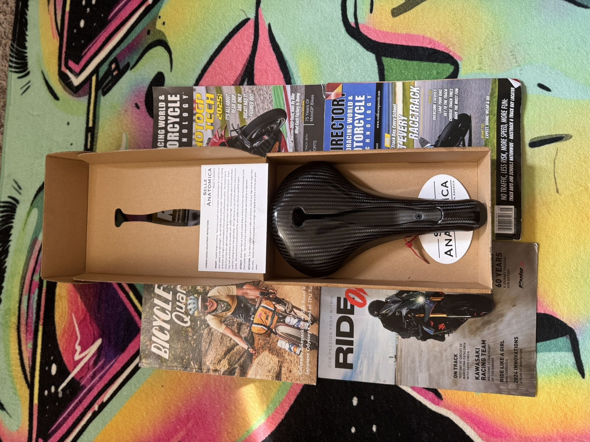 USA Brand Zelle Anatomical Full Carbon Saddle
